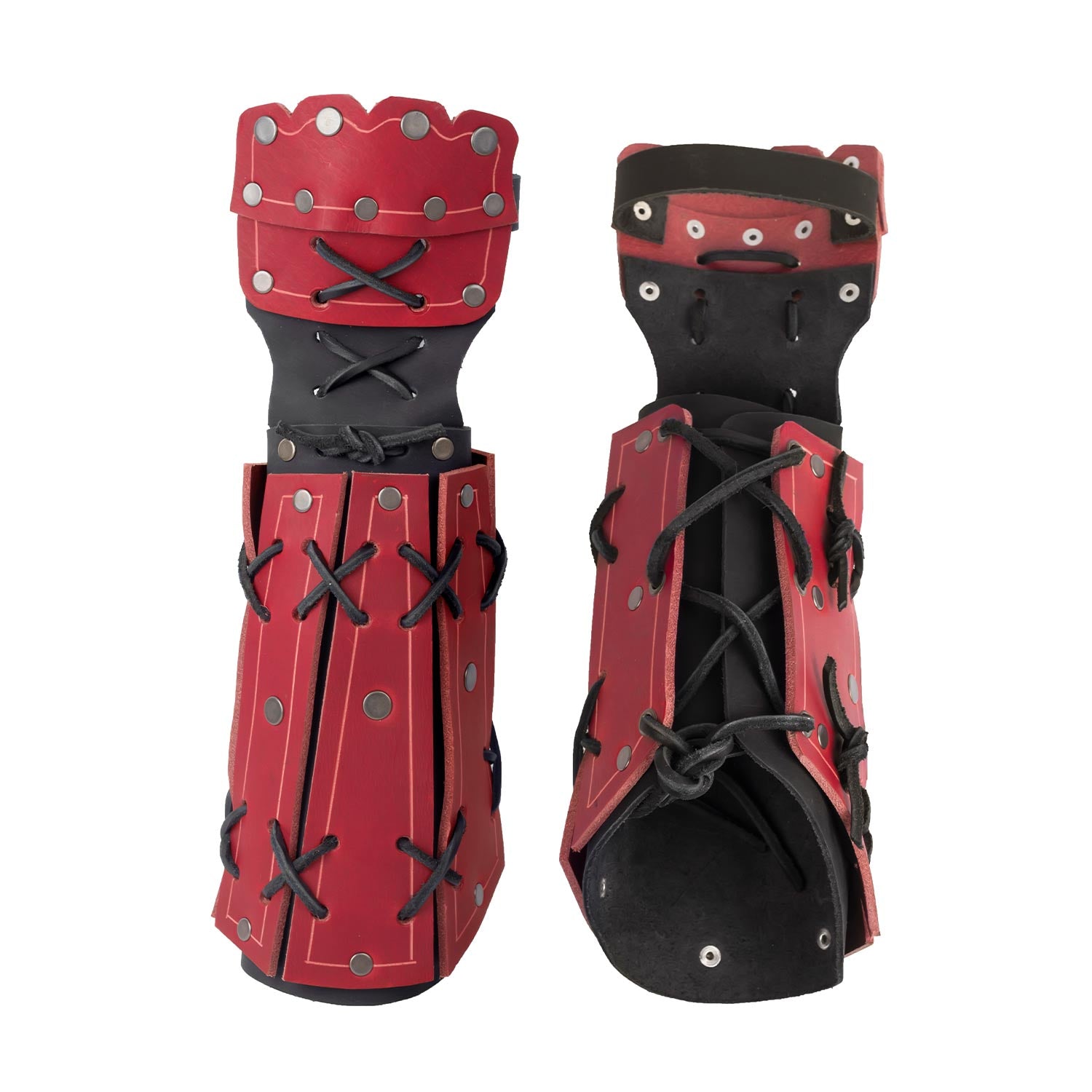 Samurai Bracers - Black/Red  Bracer, Leather armor, Samurai armor