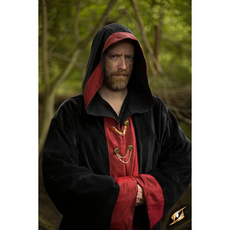 Wizard robe, black-red 