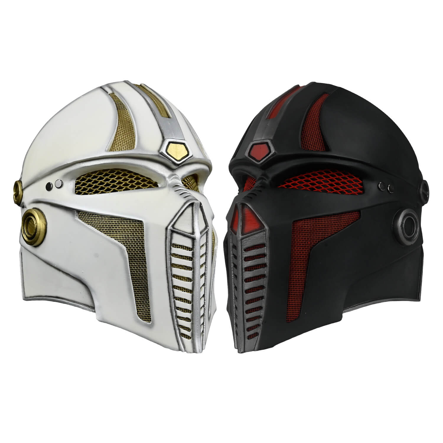 futuristic knight helmet