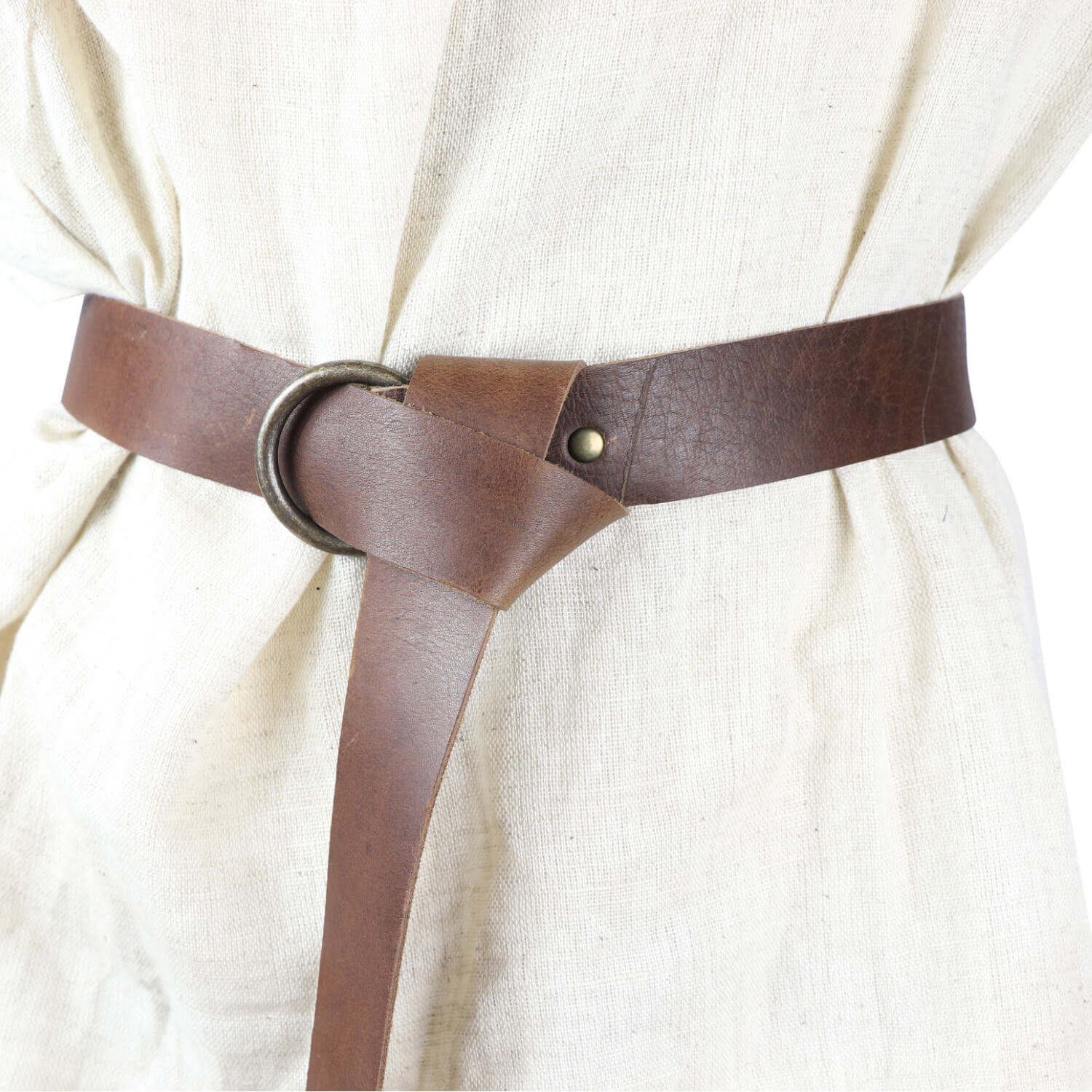 Medieval Genuine Leather Ring Belt 1'' 1/4 - Handmade for LARP