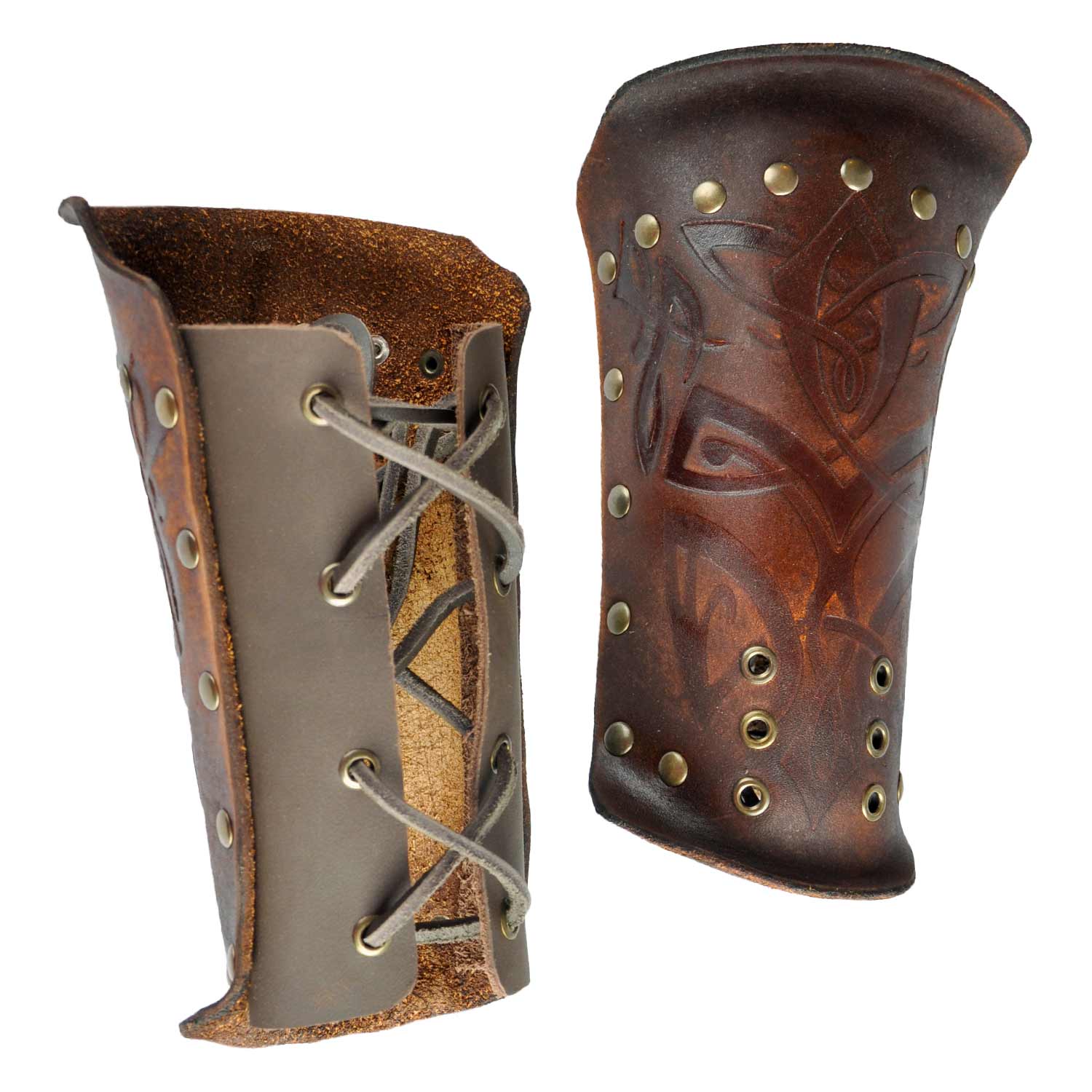 Viking Ashen Bracers - Medieval Leather Accessory for LARP – Les Artisans  d'Azure