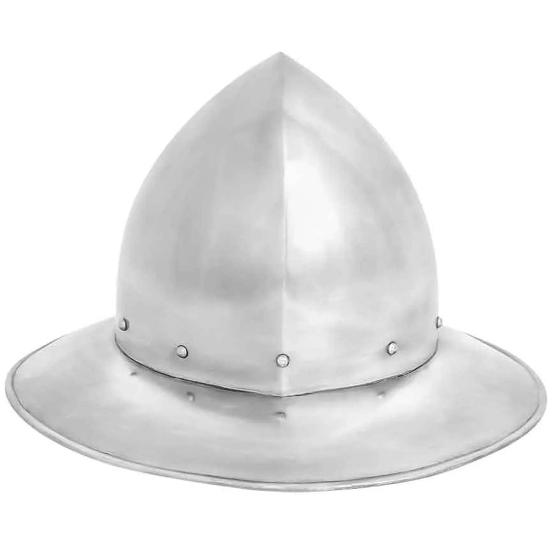 Authentic 14th Century Steel Kettle Hat with Leather Liner for LARP ...