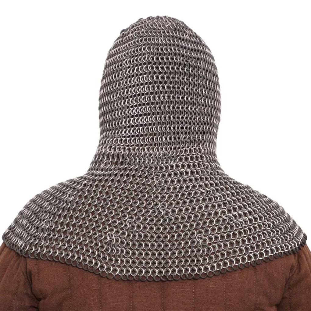 Aluminum & Rubber Chainmail Coif – Lightweight Flexible Mail Hood for ...