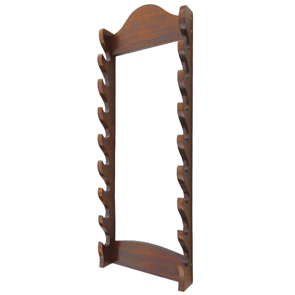 8-Tier Wooden Sword Display Stand – Wall Mounted Rack for LARP ...