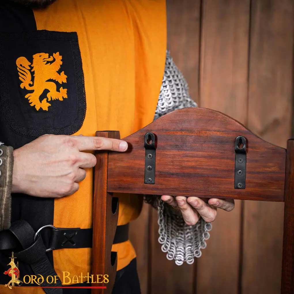 Larp Rope Rack 8-Tier Wall-Mounted Sword Stand – LARP & Replica Weapon Display Rack ...