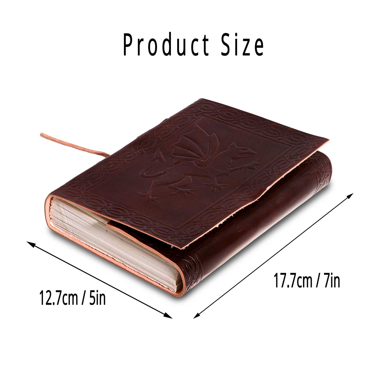 Journal String Embossed Design Dragon Leather Journal with String – Calimacil