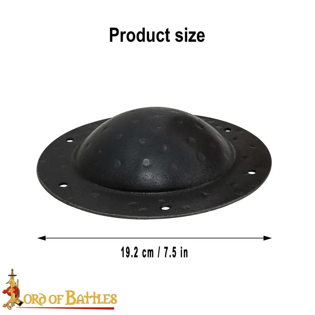 Medieval Round Shield Boss – Polished or Black Steel Umbo – Calimacil
