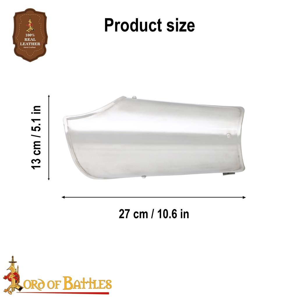 Simple Fantasy Bracers – Polished Steel LARP Arm Armor with Leather ...