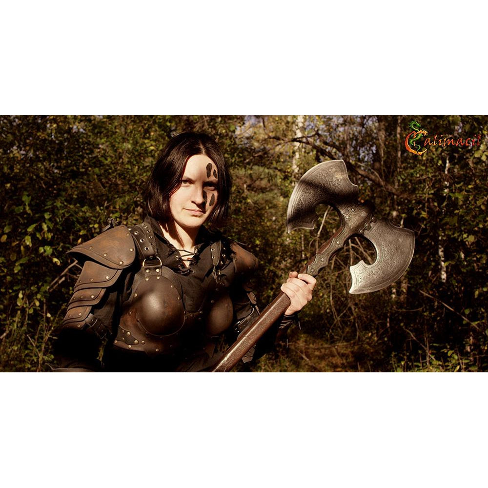 Warrior with a larp double axe
