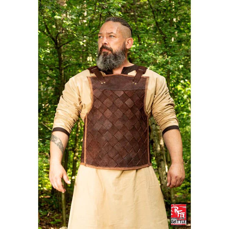 Viking Vegvisir Embossed Leather Arm Armor Larp Costume Studs