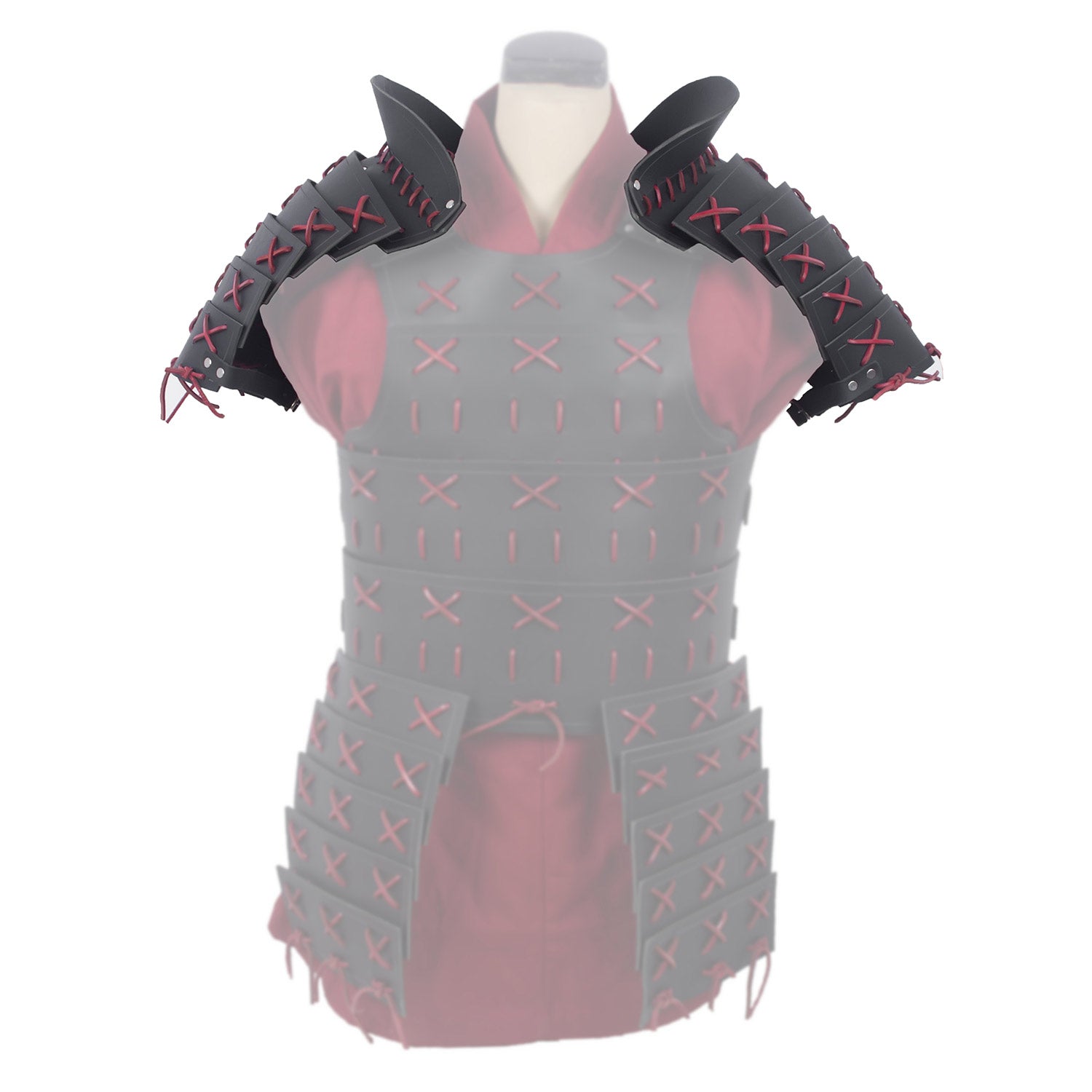 Pso2 Samurai Pauldron Samurai Pauldrons - Black/Red – Calimacil