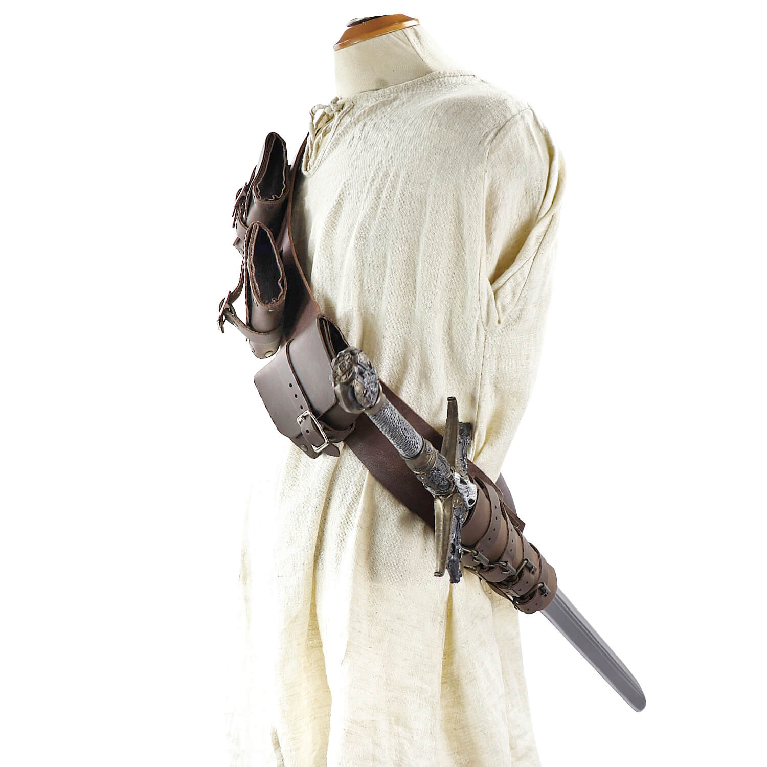 Multipouch Sling Scabbard - LARP Leather Scabbard – Calimacil