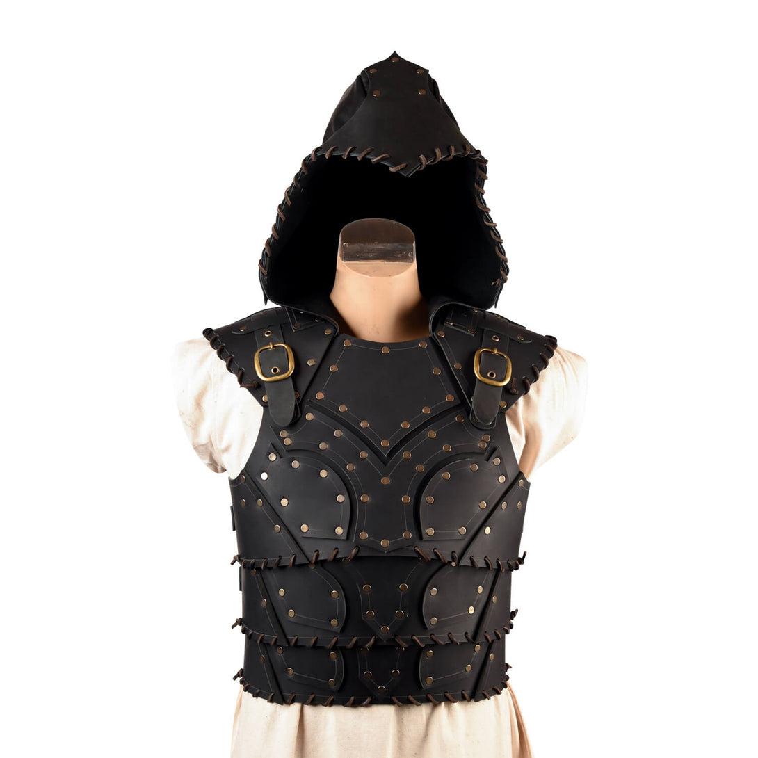 Carbuncle Armor Articulated Scoundrel Armor (Torso) with Hood - LARP Leather Armour ...