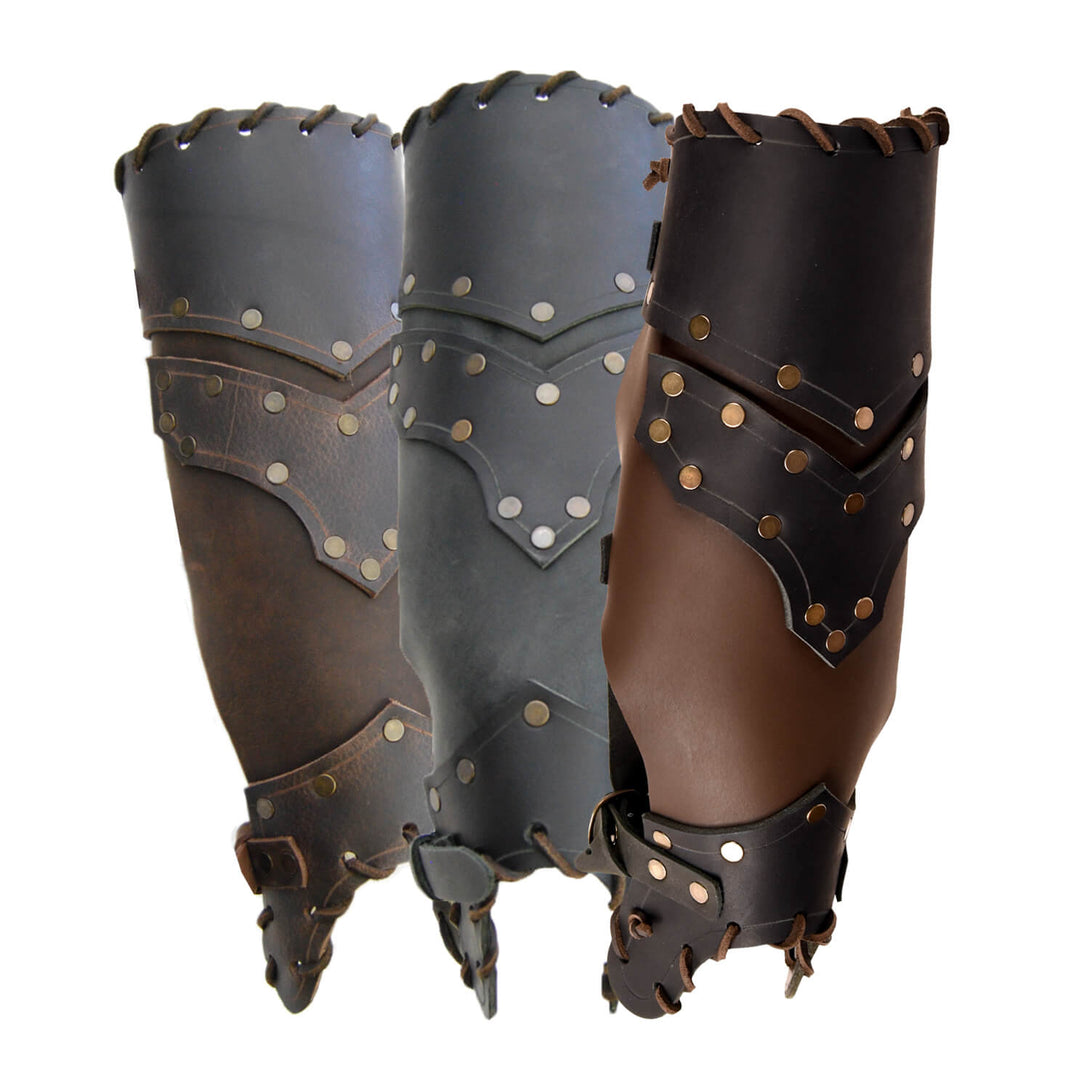 Scoundrel Greaves - LARP Leather Armour – Calimacil
