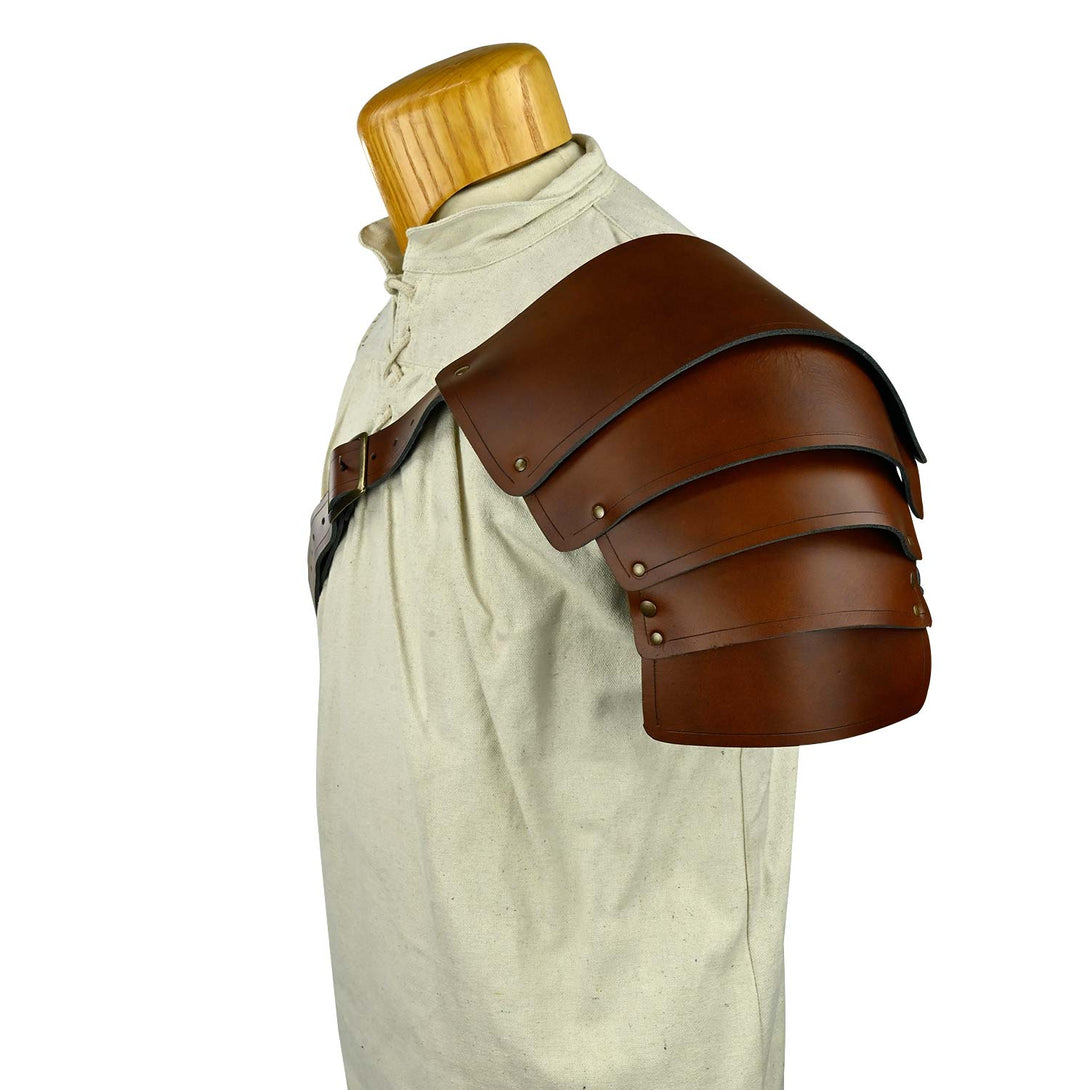 LARP Shoulder pad brown leather