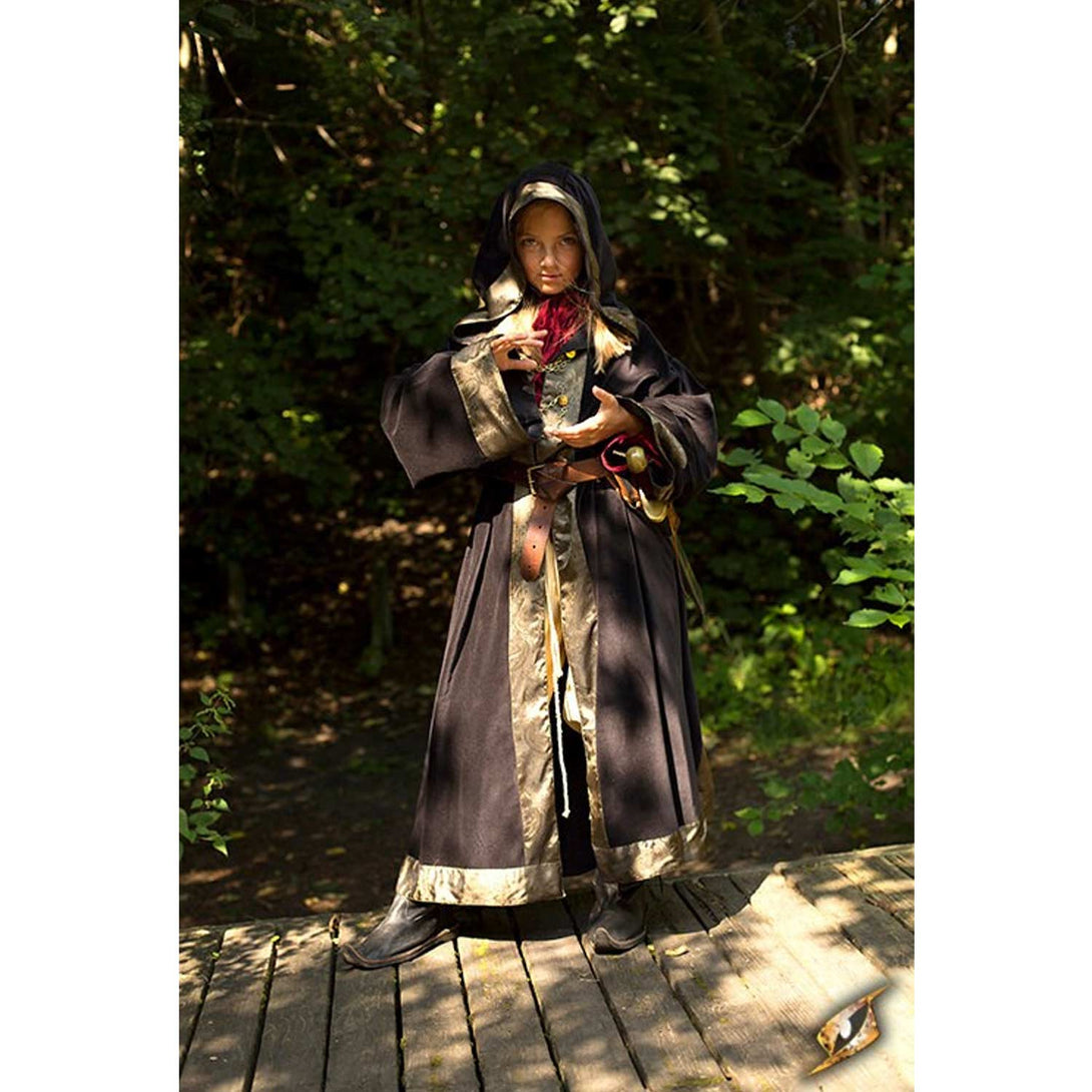 Wizard Robe - Black/Red - Velvet Mage Robe - LARP Costume